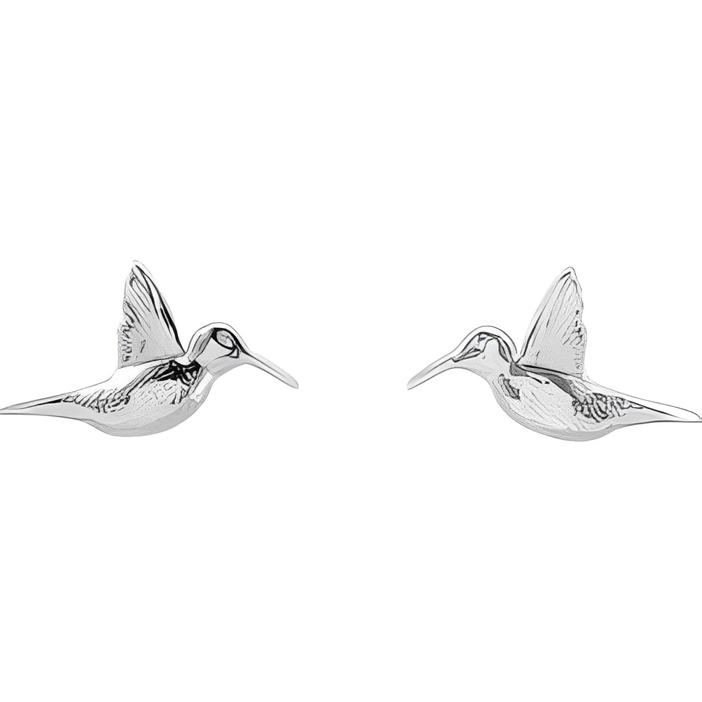 14K Yellow Gold Hummingbird Earrings
