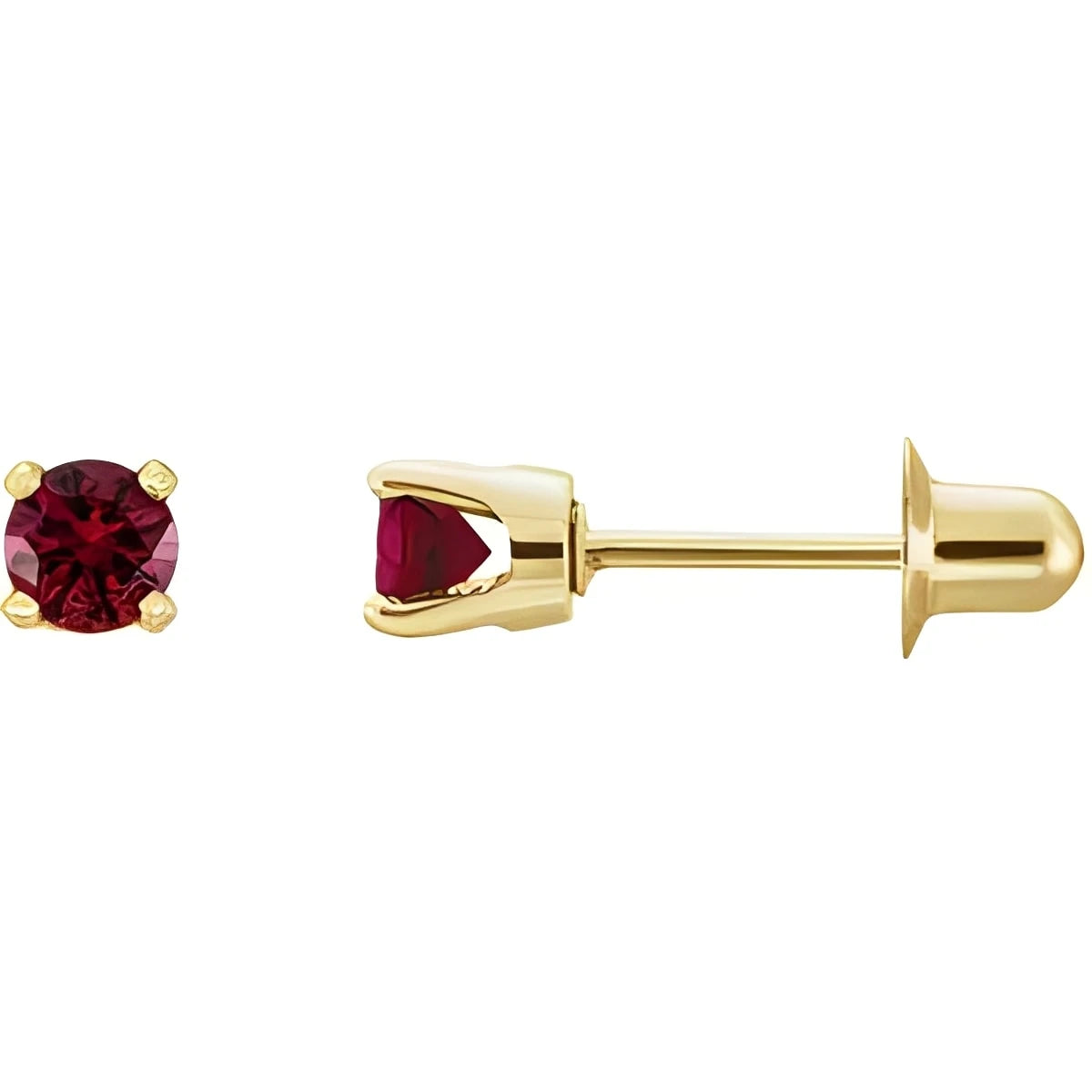 14K Yellow Gold Natural Amethyst Earrings