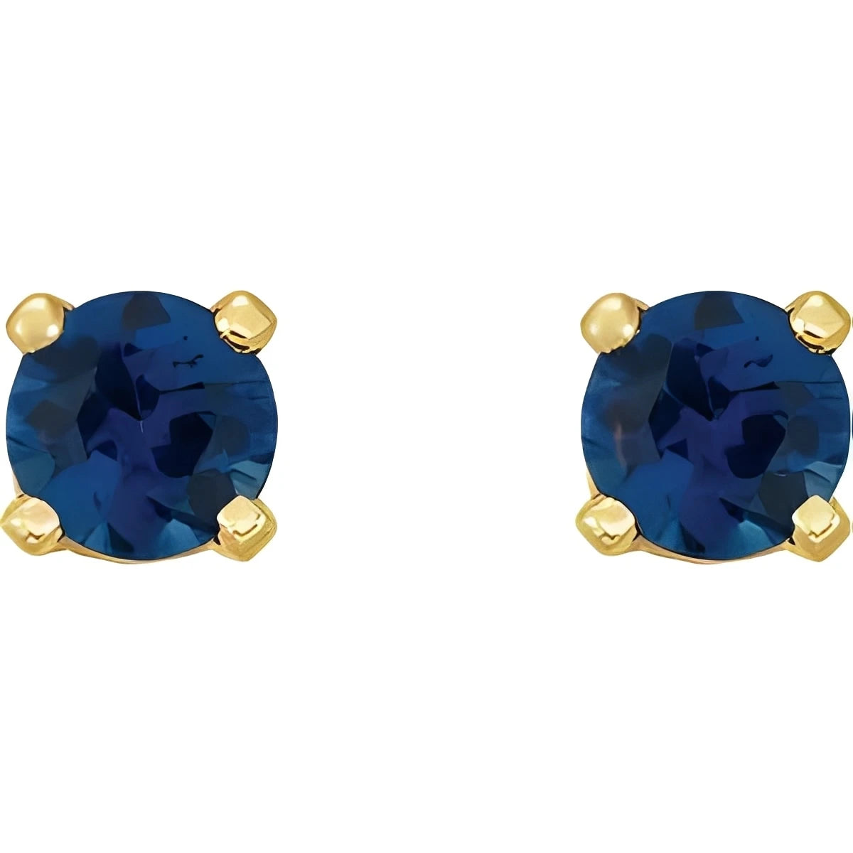 14K Yellow Gold Natural Amethyst Earrings