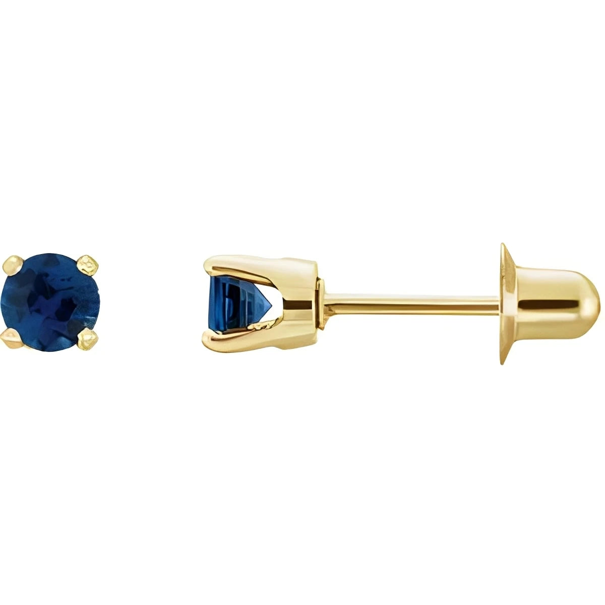 14K Yellow Gold Natural Amethyst Earrings