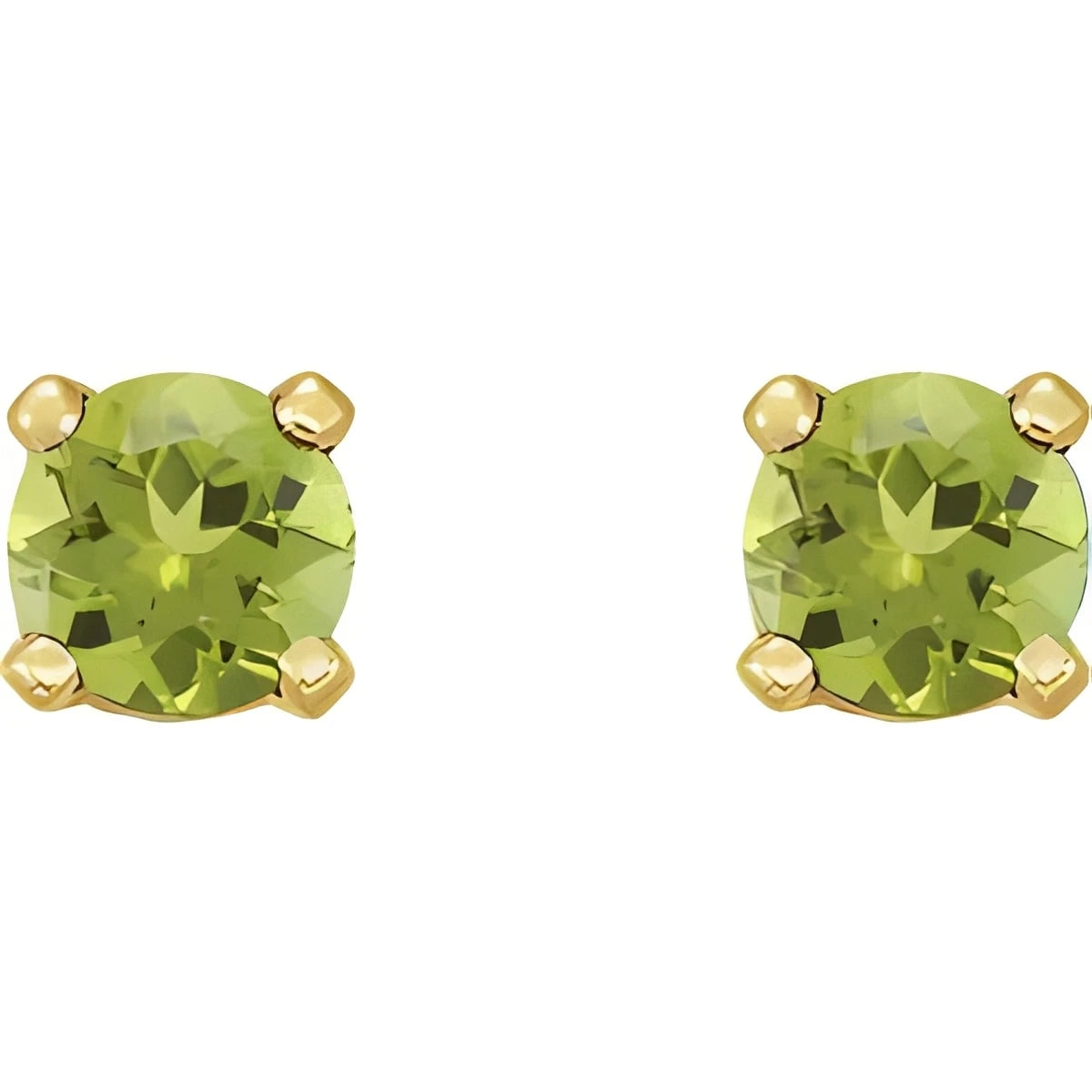 14K Yellow Gold Natural Amethyst Earrings