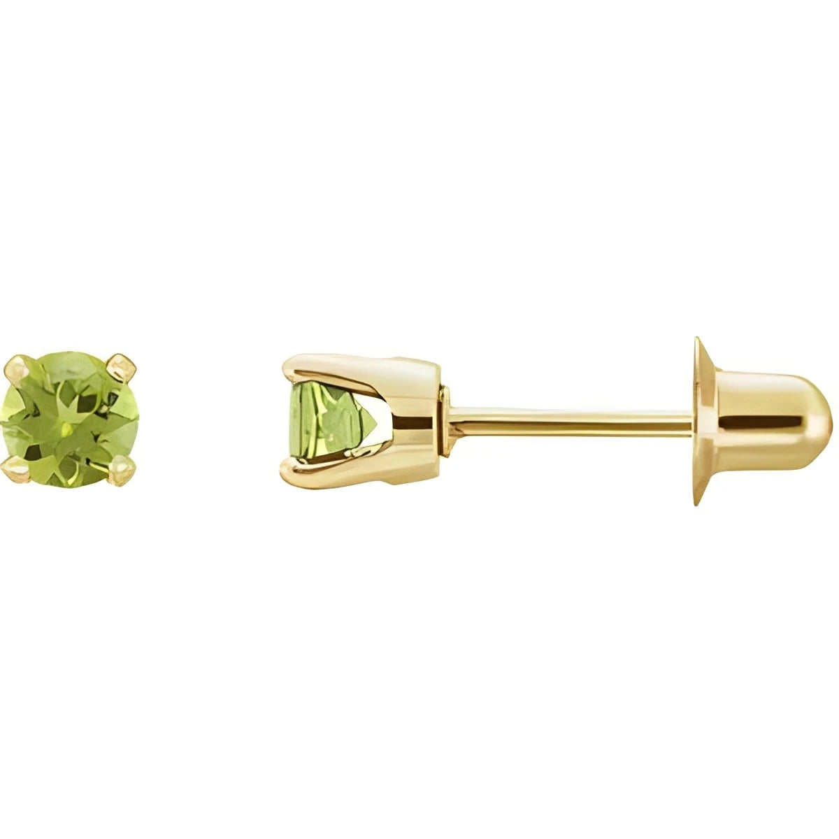 14K Yellow Gold Natural Amethyst Earrings
