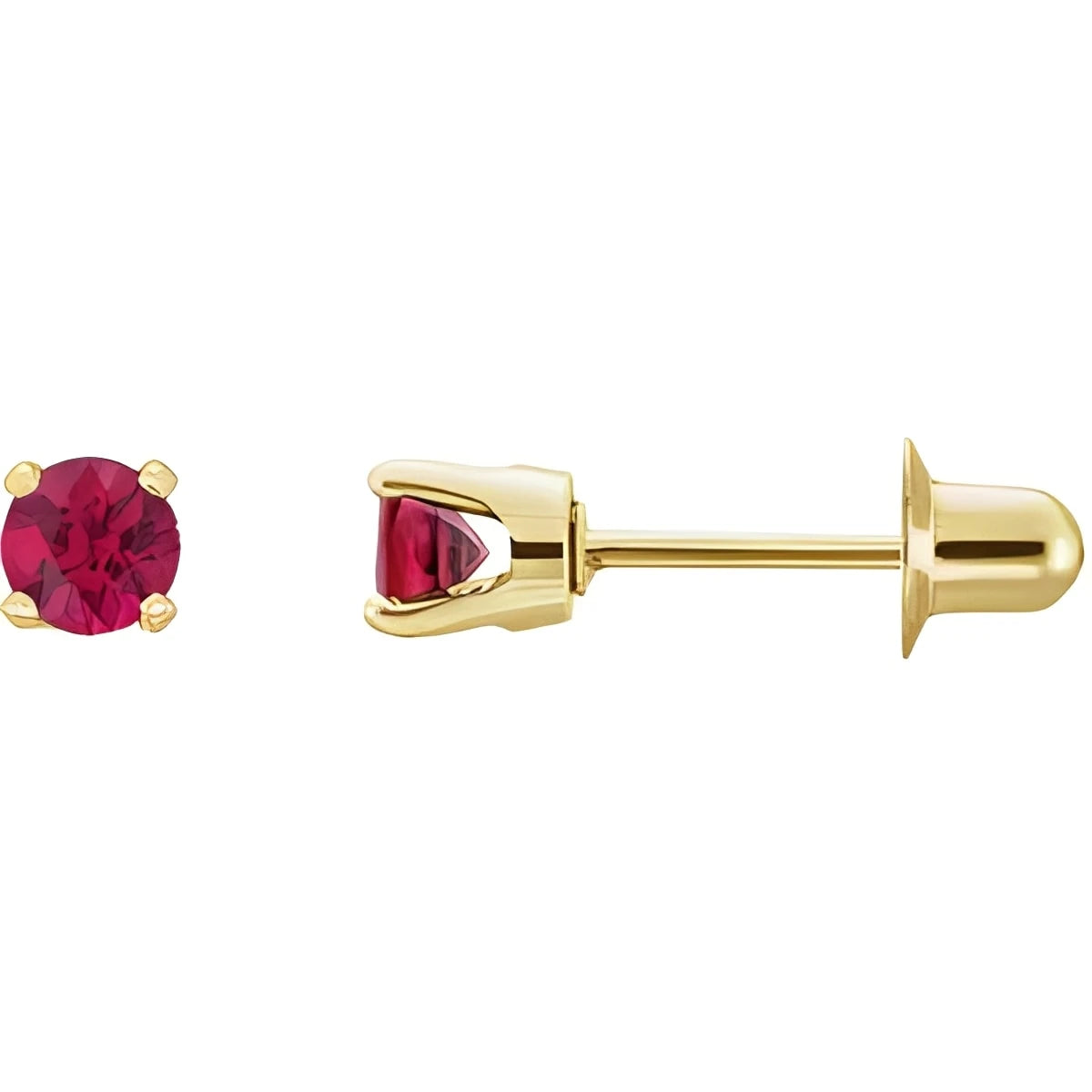 14K Yellow Gold Natural Amethyst Earrings