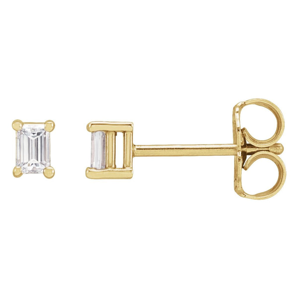 14K Yellow Gold .08 CTW Natural Diamond Stud Earrings
