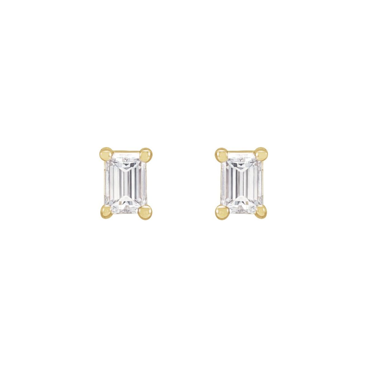 14K Yellow Gold .08 CTW Natural Diamond Stud Earrings