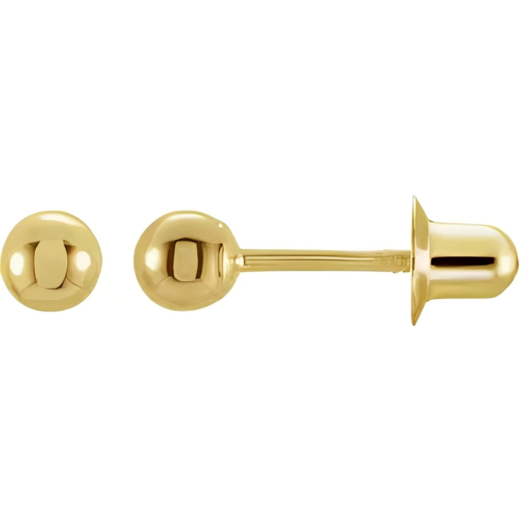 14K Yellow Gold 8 mm Ball Earrings