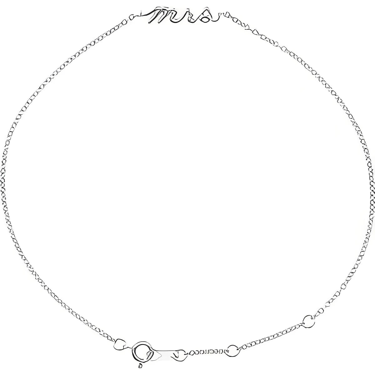 14K Yellow Gold Script Mrs 6 1/2-7 1/2" Bracelet