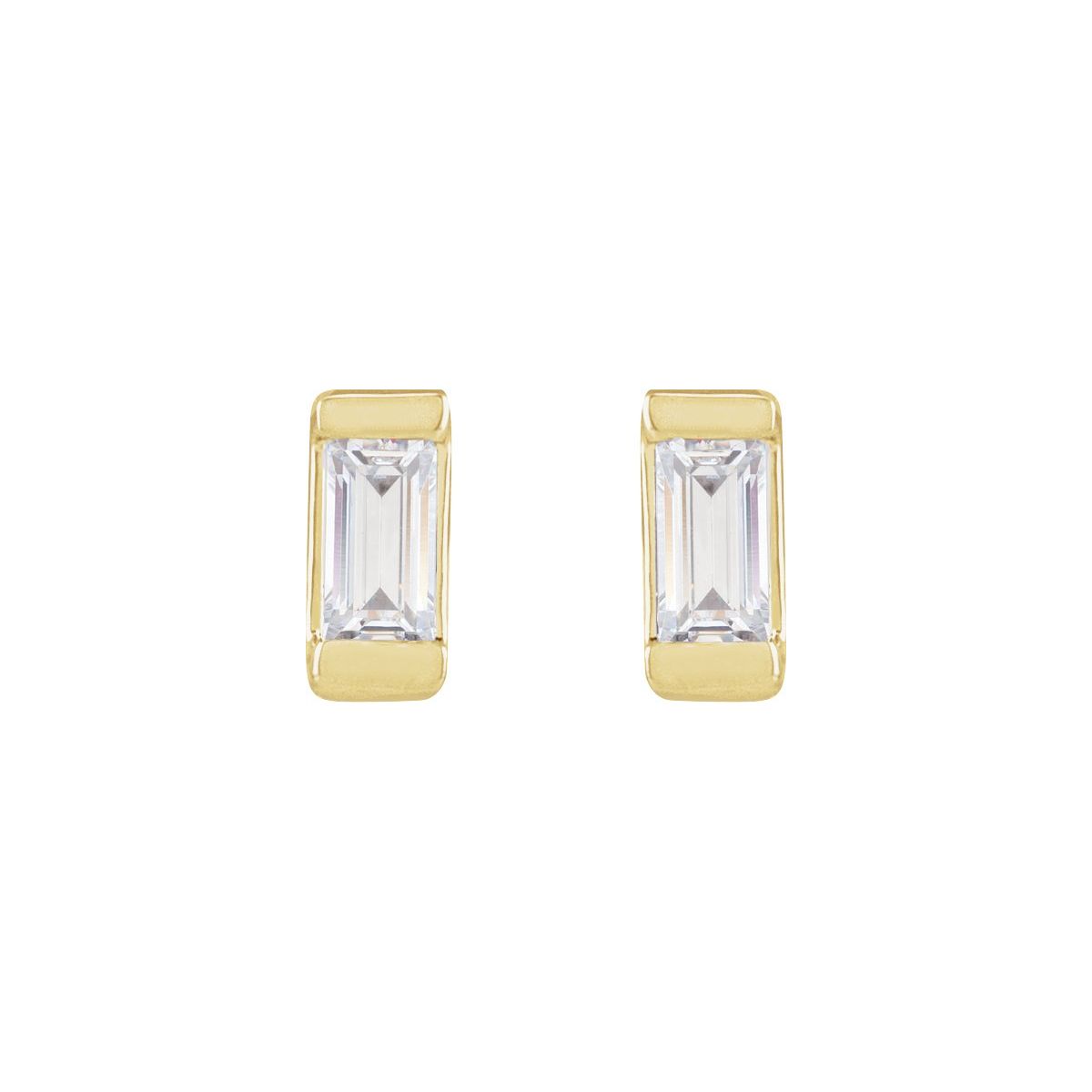 14K Yellow Gold .08 CTW Lab-Grown Diamond Earrings
