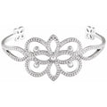 Sterling Silver Granulated Cuff 6 1/2" Bracelet
