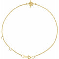 14K Yellow Gold Star 6 1/2-7 1/2" Bracelet
