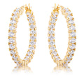 18k Gold Plated Eternity Hoop Earrings