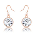 5.5 Ct Rose Gold CZ Drop Earrings
