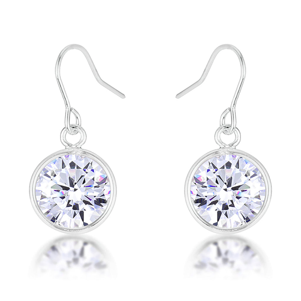 Bezel Solitaire Stud Earrings
