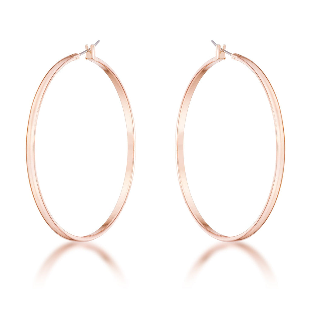 55mm Rose Gold Plated Classic Hoop Earrings
