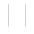 Carolee Rhodium Stainless Steel Long Line Drop Earrings