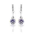 Lavender Cubic Zirconia Dangle Earrings