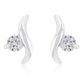 Twisting Solitaire Cubic Zirconia Earrings