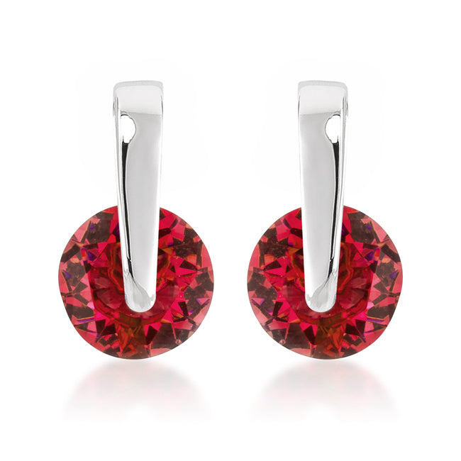 Red CZ Elegance Earrings