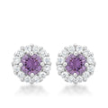 Bella Bridal Earrings in Purple