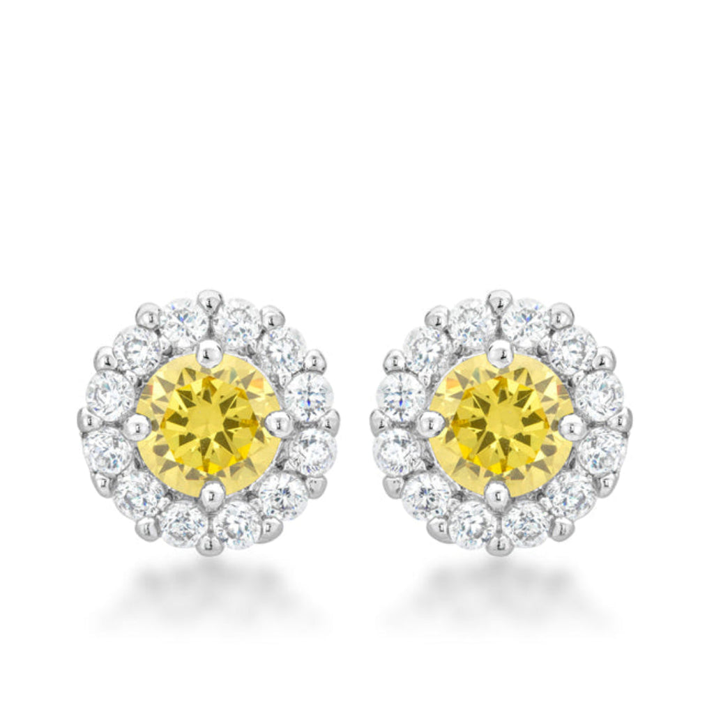 Bella Bridal Earrings in Yellow