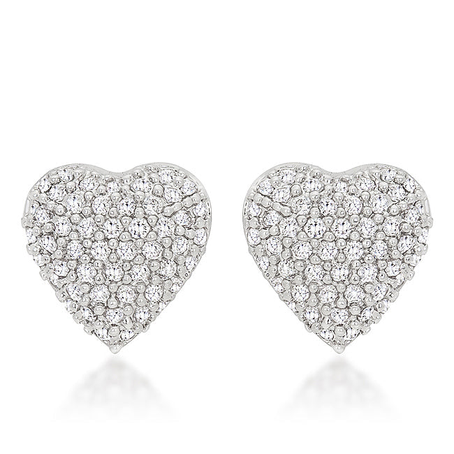 Special Pave Heart Earrings