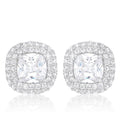 Cushion Pave Stud Earrings