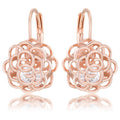 Maya 1.5ct CZ Rose Gold Rose Drop Earrings
