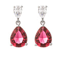 Rose-Pink Double Pear Drop Earrings