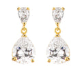 18k Gold Plated Double Pear Drop Earrings