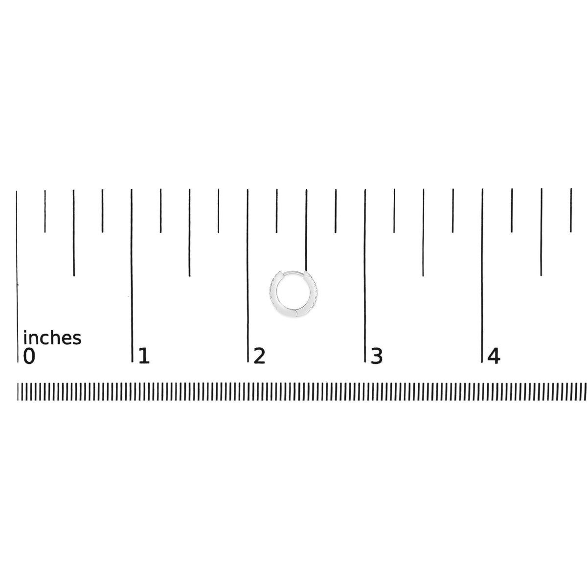 10K Gold 1/4 Cttw Diamond Double Sided Huggie Hoop Earrings