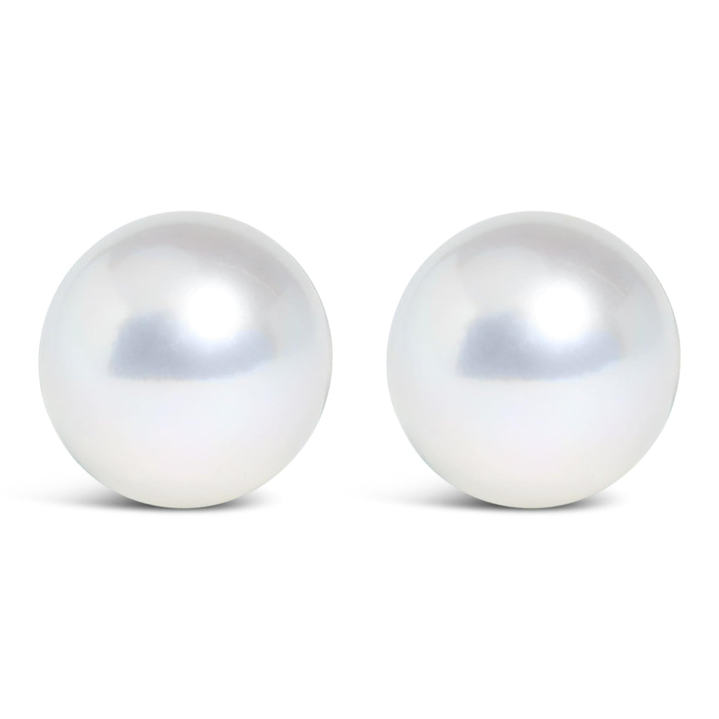 14K Yellow Gold 7-7.5MM Akoya Cultured Pearl Solitaire Stud Earrings
