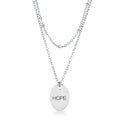 Stainless Steel Double Chain HOPE Necklace