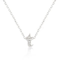 Micro-Pave Initial T Pendant