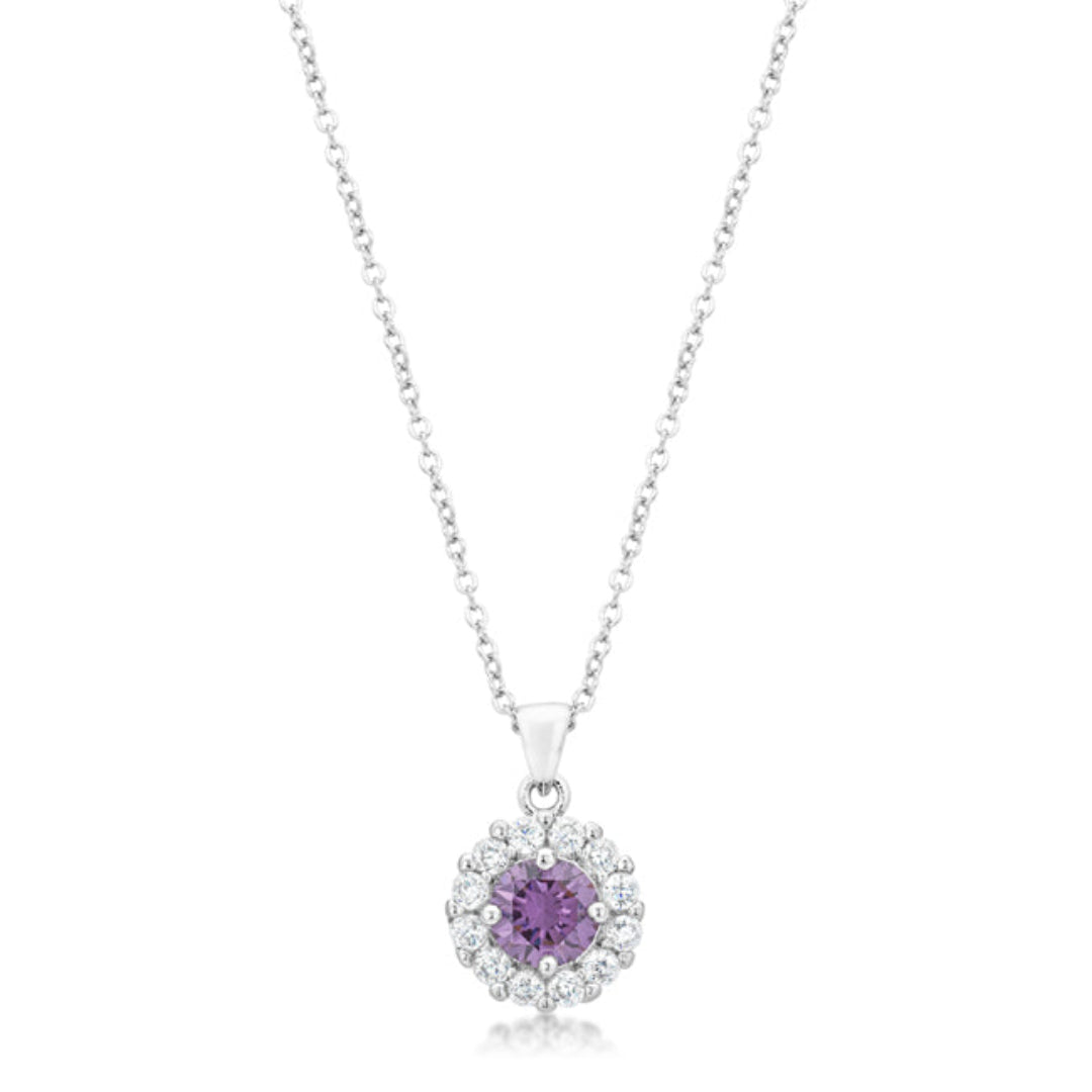 Bella Bridal Pendant in Purple