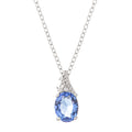 3 ct. Blue Brilliance Rhodium-Plated CZ Necklace
