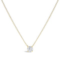 14K Gold Floating 1/2 Cttw Lab Grown Diamond Solitaire Pendant Necklace - 18" Inches