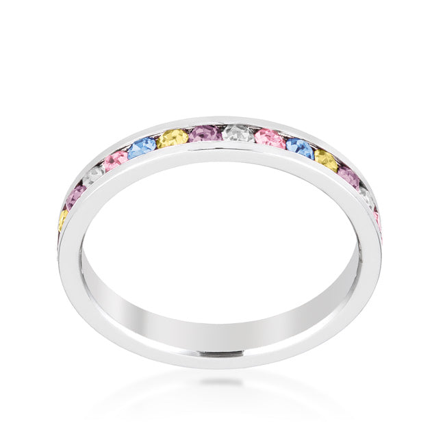 Stylish Stackables Mixed Crystal Ring