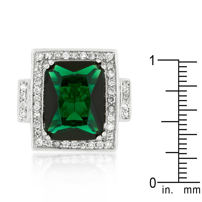 Emerald Green Classic Cocktail Ring
