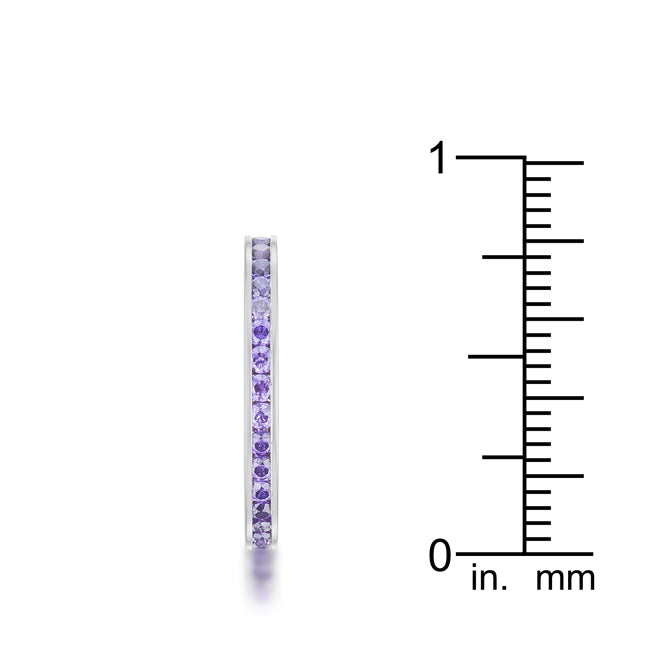Teresa 0.5ct Amethyst CZ Stainless Steel Eternity Band