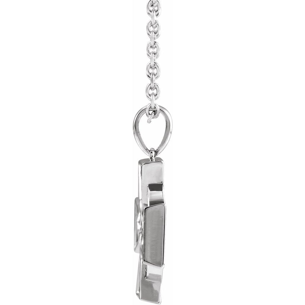 Sterling Silver Celtic-Inspired Cross 20" Necklace