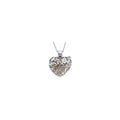 Sterling Silver Natural Rose Quartz Always in my Heart Locket 18" Necklace